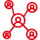 Wollny Netzwerk Icon rot